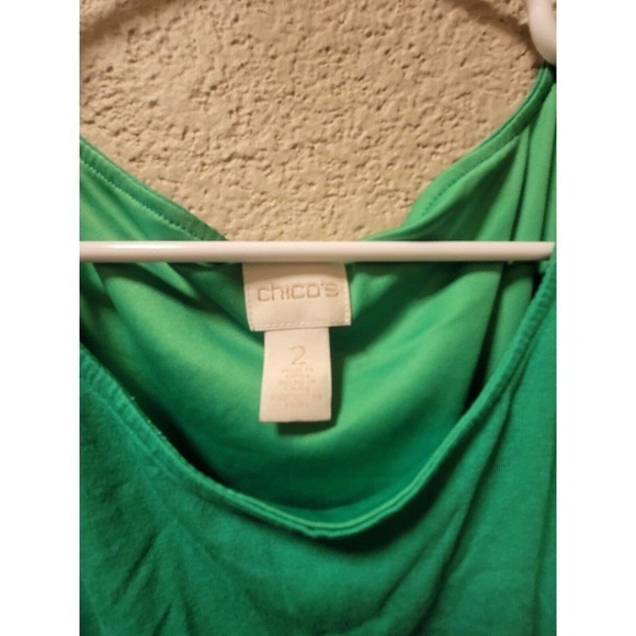 Chicos Popover Paige Maci Dress, Green Size 2 (Medium) - Picture 3 of 5